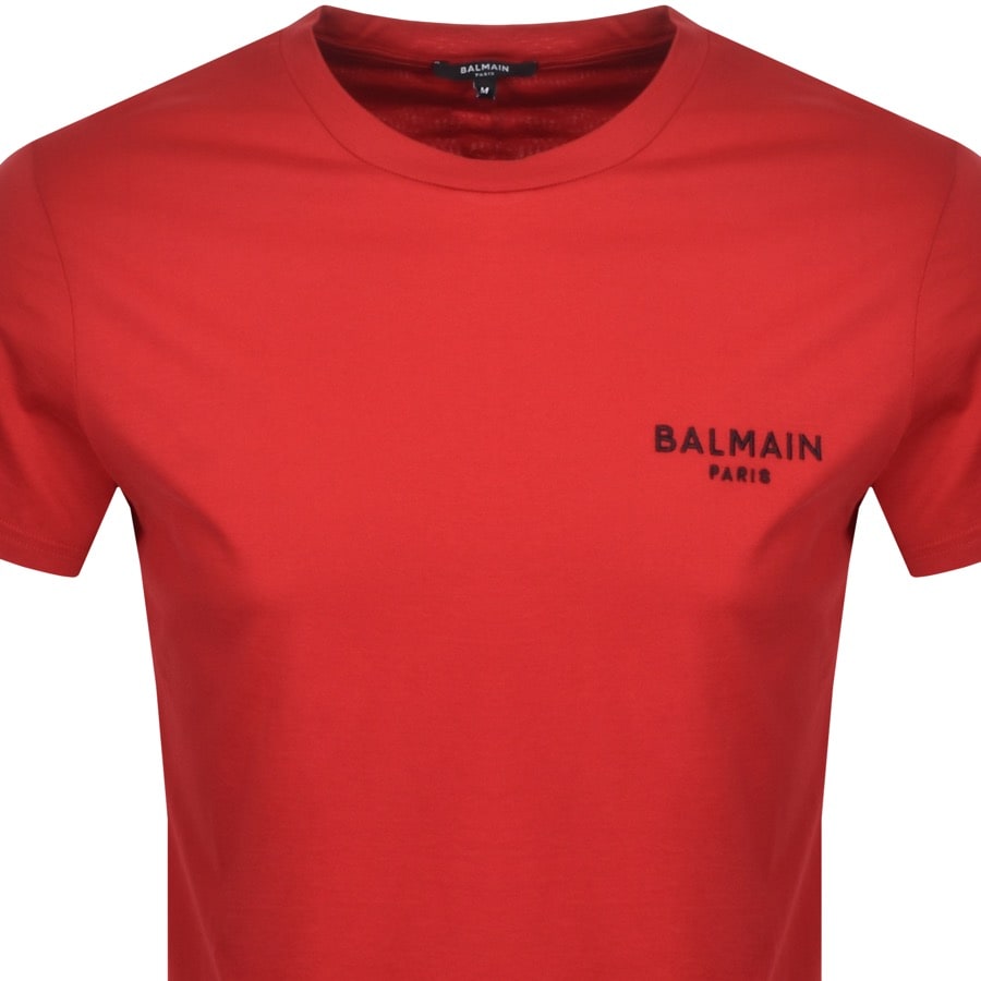 Alternative Image for ProductBalmain Logo T Shirt Dark Red2
